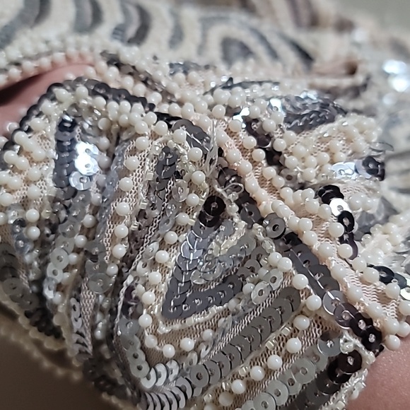 Beaded sequin embellished fringe flapper dress - Picture 8 of 8